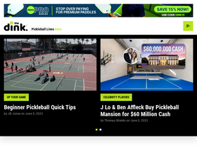 'thedinkpickleball.com' screenshot
