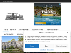 'priceypads.com' screenshot