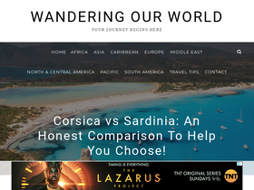 'wanderingourworld.com' screenshot