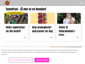 'tusenfryd.no' screenshot