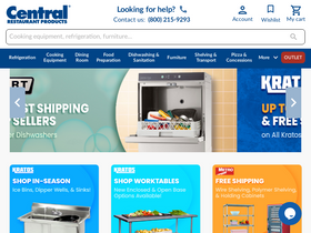 'centralrestaurant.com' screenshot