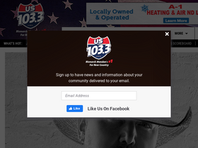 'us1033.com' screenshot