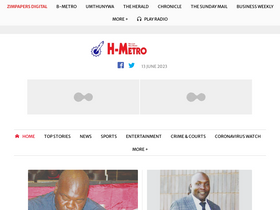 'hmetro.co.zw' screenshot