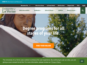 'laverne.edu' screenshot