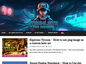 'steamlists.com' screenshot