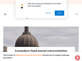 'readfrontier.org' screenshot