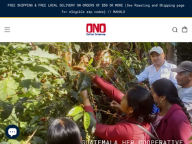 onocoffeecompany.com homepage screenshot
