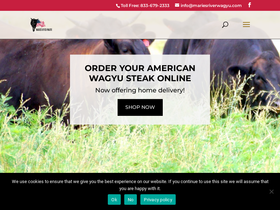 mariesriverwagyu.com homepage screenshot