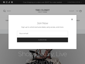 theclosetny.com homepage screenshot