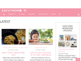 'savvymom.ca' screenshot