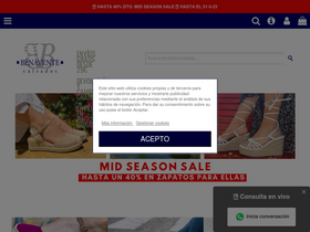 'calzadosbenavente.com' screenshot