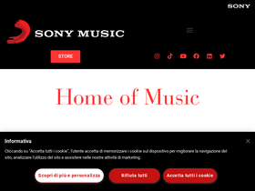 'sonymusic.it' screenshot