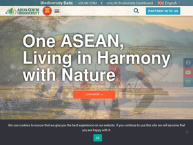 'aseanbiodiversity.org' screenshot