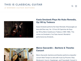 'thisisclassicalguitar.com' screenshot