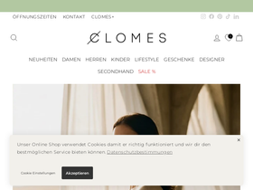 clomes.ch / Clomes GmbH homepage screenshot