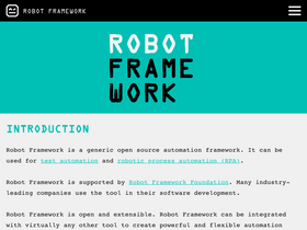 'robotframework.org' screenshot