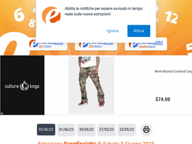 'estrazionisuperenalotto.it' screenshot