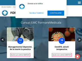 'formaremedicala.ro' screenshot