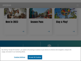 'adventurelandresort.com' screenshot