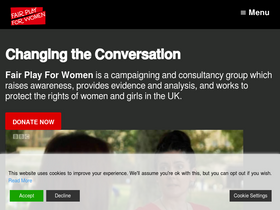 'fairplayforwomen.com' screenshot