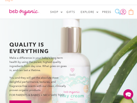 beborganic.com homepage screenshot