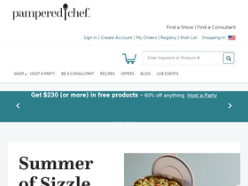 'pamperedchef.com' screenshot