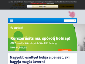 'azenpenzem.hu' screenshot