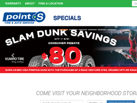 'pointstire.com' screenshot