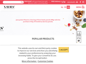 XAVIES' Granola homepage screenshot