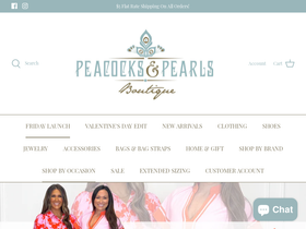 peacocksandpearls.com homepage screenshot