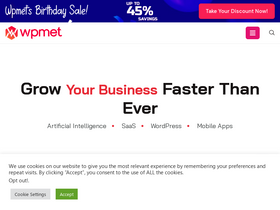 'wpmet.com' screenshot