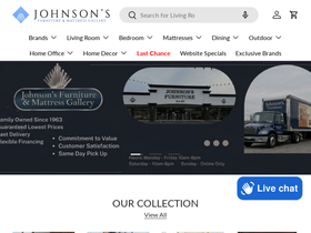 johnsonsfurniture.com homepage screenshot