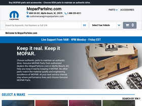 'moparpartsinc.com' screenshot