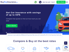 'buyanyinsurance.ae' screenshot