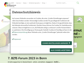 'bzfe.de' screenshot
