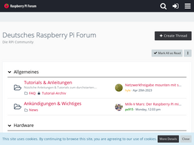 'forum-raspberrypi.de' screenshot