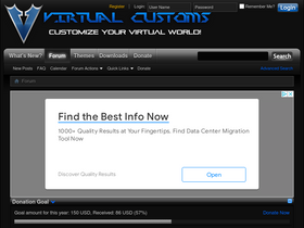 'virtualcustoms.net' screenshot