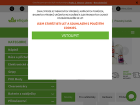 'eliquidshop.cz' screenshot