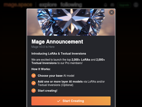 'mage.space' screenshot