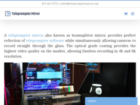 'telepromptermirror.com' screenshot