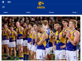 'westcoasteagles.com.au' screenshot