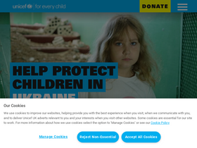 'unicef.org.uk' screenshot