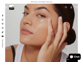 airrepairskincare.com homepage screenshot