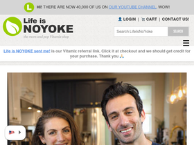 'lifeisnoyoke.com' screenshot