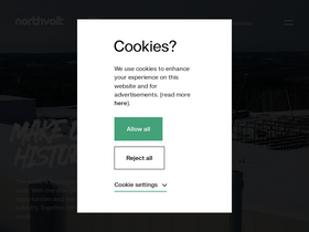 'northvolt.com' screenshot