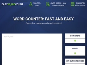 'easywordcount.com' screenshot