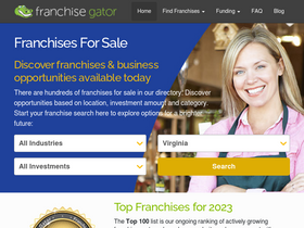 'franchisegator.com' screenshot