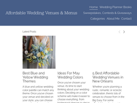 'affordableweddingvenuesandmenus.com' screenshot