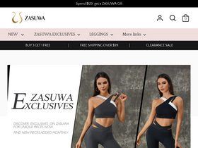 Zasuwasportswear website screenshot