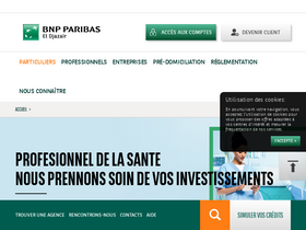 'bnpparibas.dz' screenshot